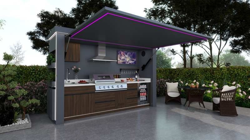 Cocina de exterior cerrada Modelo ELARA